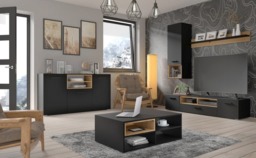 Anette TV Cabinet 198cm - Black 198cm - thumbnail 5