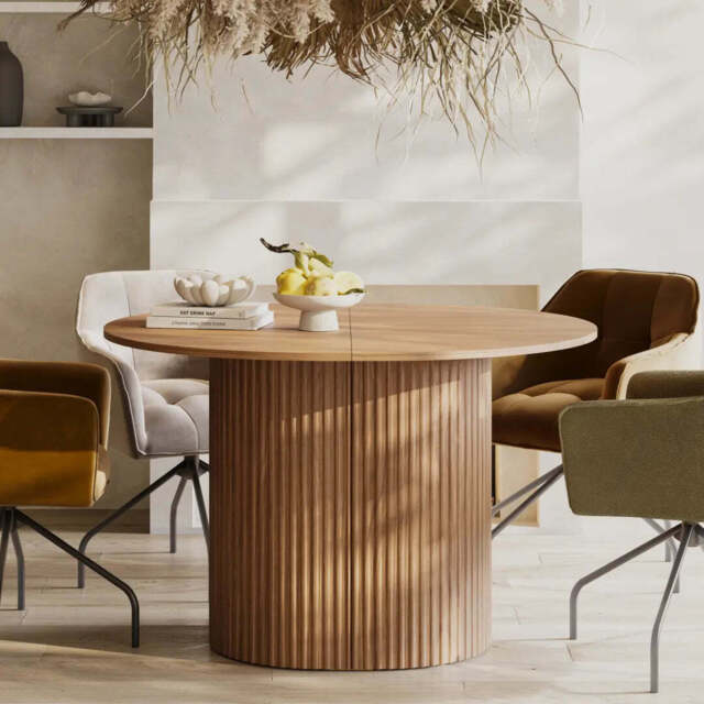 Cavo Extending Dining Table 120cm - Oak Walnut 120cm - image 1
