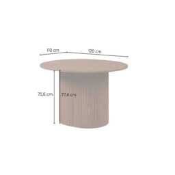 Cavo Extending Dining Table 120cm - Oak Walnut 120cm - thumbnail 5
