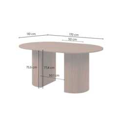 Cavo Extending Dining Table 120cm - Oak Walnut 120cm - thumbnail 6