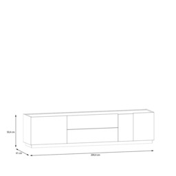Lewisville TV Cabinet 204cm - Grey 204cm - thumbnail 7