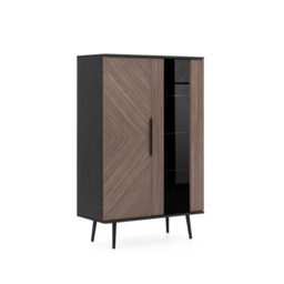 Pinelli Display Cabinet 90cm - Black 90cm - thumbnail 1