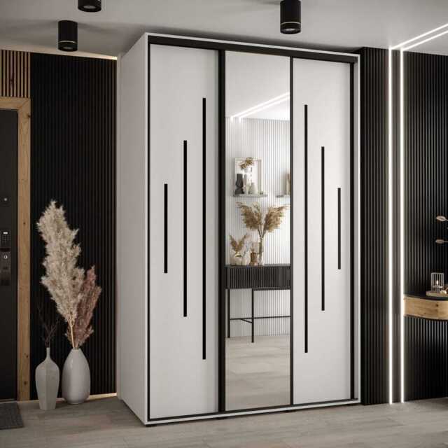 Cannes XIII Sliding Door Wardrobe 150cm - White 150cm - image 1