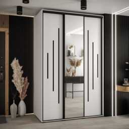 Cannes XIII Sliding Door Wardrobe 150cm - White 150cm