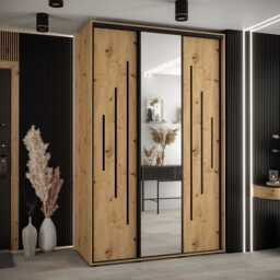 Cannes XIII Sliding Door Wardrobe 150cm - White 150cm - thumbnail 4