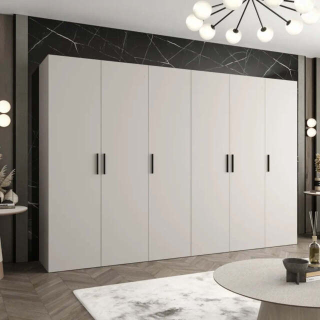 Bari I Hinged Door Wardrobe 300cm - Cashmere 300cm - image 1