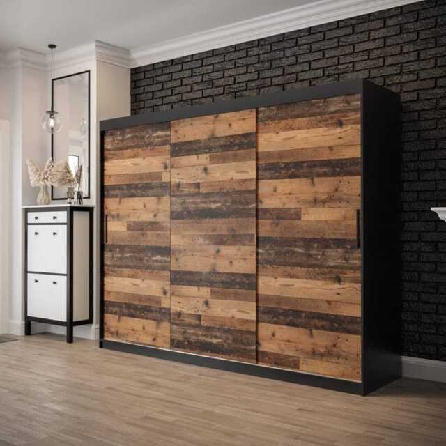 Tilburg Sliding Door Wardrobe 250cm - Dark Oak 250cm - image 1