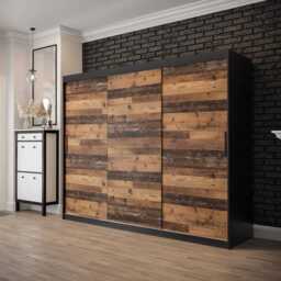 Tilburg Sliding Door Wardrobe 250cm - Dark Oak 250cm - thumbnail 1