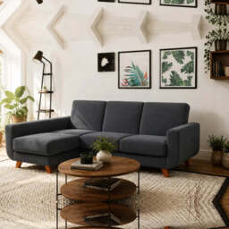 Corner Sofa Bed Aramis - Beige 228cm Right - thumbnail 5