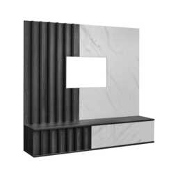 "Noir II Entertainment Unit For TVs Up To 70"" - White 160cm" - thumbnail 2