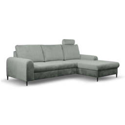 Corner Sofa Bed Monaco - Grey 252cm Right - thumbnail 6