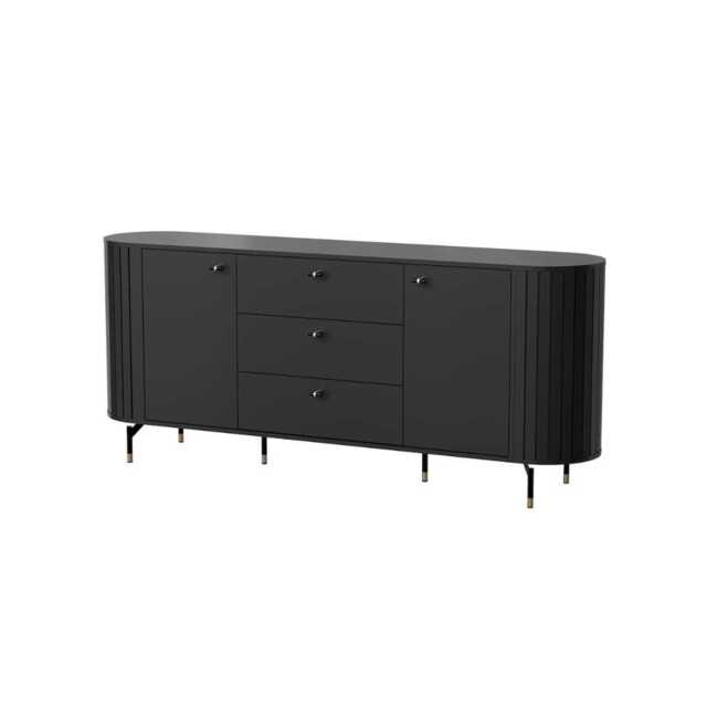Zante ZA4 Sideboard Cabinet 190cm - Black 190cm - image 1