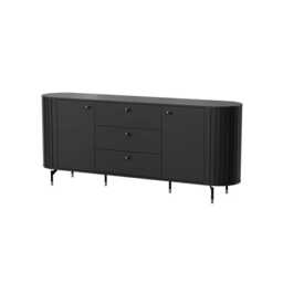 Zante ZA4 Sideboard Cabinet 190cm - Black 190cm