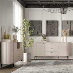 Zante ZA4 Sideboard Cabinet 190cm - Black 190cm - thumbnail 8