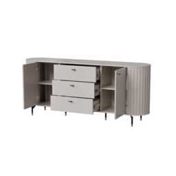Zante ZA4 Sideboard Cabinet 190cm - Black 190cm - thumbnail 7
