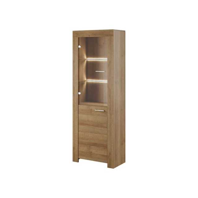 Sky Tall Display Cabinet 70cm - Oak Riviera 70cm - image 1