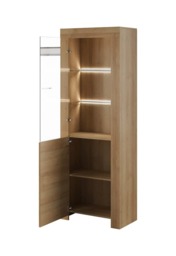 Sky Tall Display Cabinet 70cm - Oak Riviera 70cm - thumbnail 2