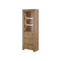 Sky Tall Display Cabinet 70cm - Oak Riviera 70cm