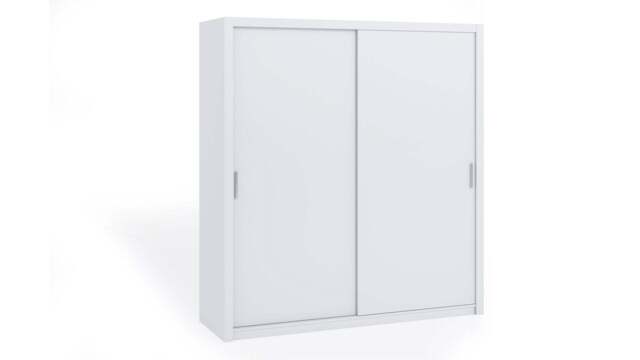 Bono Sliding Door Wardrobe 220cm - White Matt 220cm - image 1