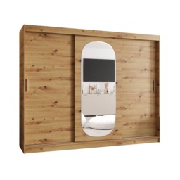 Royal Sliding Door Wardrobe 250cm - Oak Walnut 250cm - thumbnail 3