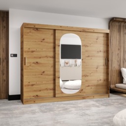 Royal Sliding Door Wardrobe 250cm - Oak Walnut 250cm - thumbnail 2