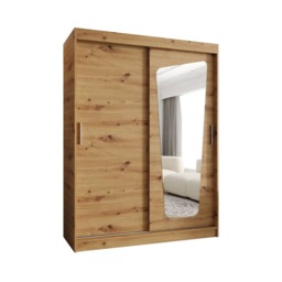 Moka Sliding Door Wardrobe 150cm - Black 150cm - thumbnail 6