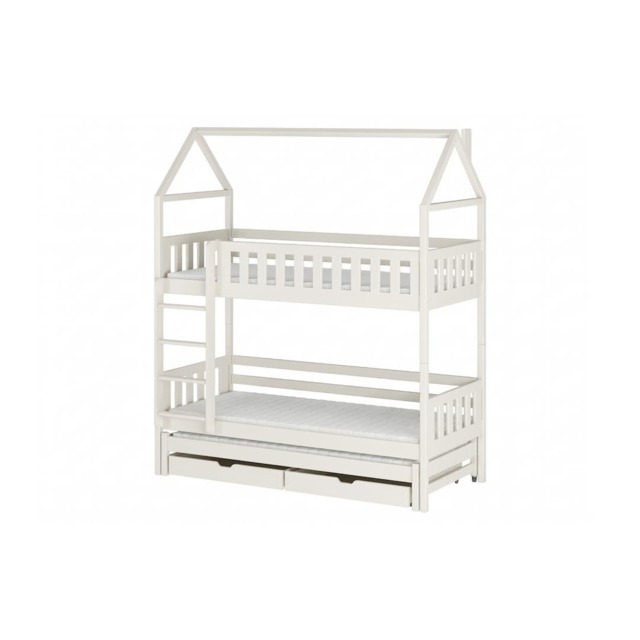 Iga Bunk Bed with Trundle and Storage - Cotton Foam Mattresses - image 1