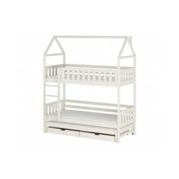 Iga Bunk Bed with Trundle and Storage - Cotton Foam Mattresses