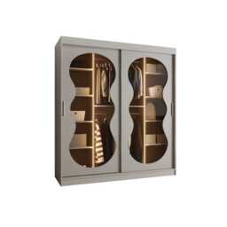 Bahrain III Sliding Door Wardrobe 180cm - Black 180cm - thumbnail 7
