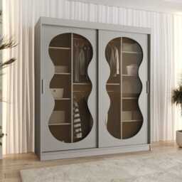 Bahrain III Sliding Door Wardrobe 180cm - Black 180cm - thumbnail 2