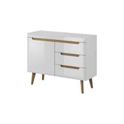 Nordi Sideboard Cabinet 107cm - White Gloss 107cm