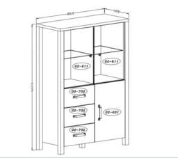 Olin 44 Display Cabinet 101cm - 101cm Appenzeller Fichte Oak - thumbnail 6