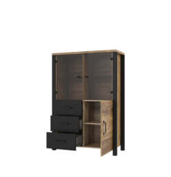Olin 44 Display Cabinet 101cm - 101cm Appenzeller Fichte Oak - thumbnail 3