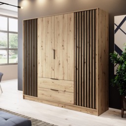 Nelly Hinged Door Wardrobe 206cm - Cashmere 206cm - thumbnail 4