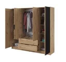 Nelly Hinged Door Wardrobe 206cm - Cashmere 206cm - thumbnail 6