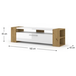 Livia TV Cabinet 160cm - White 160cm - thumbnail 3