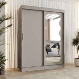 Spoti Sliding Door Wardrobe 150cm - Cashmere 150cm