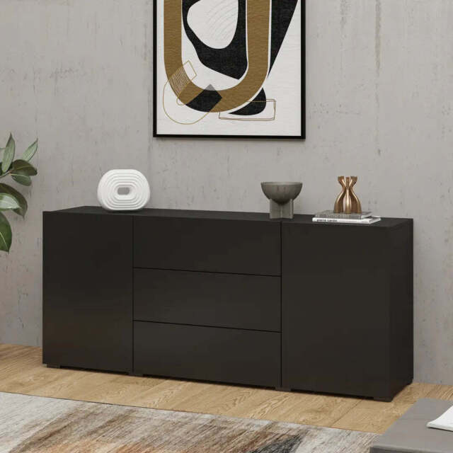 Ava 26 Sideboard Cabinet 140cm - Black Matt 140cm - image 1