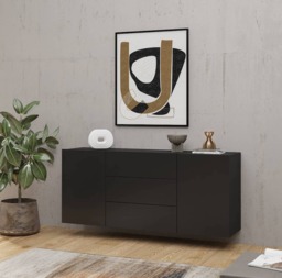 Ava 26 Sideboard Cabinet 140cm - Black Matt 140cm - thumbnail 6