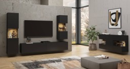 Ava 26 Sideboard Cabinet 140cm - Black Matt 140cm - thumbnail 7