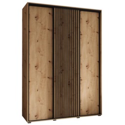 Sapporo I Sliding Door Wardrobe 170cm - Black 170cm - thumbnail 6