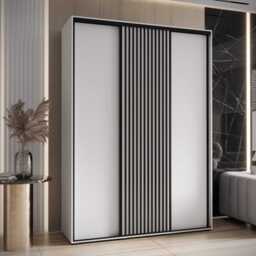 Sapporo I Sliding Door Wardrobe 170cm - Black 170cm - thumbnail 2