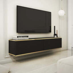 Moro Floating TV Cabinet 135cm - White 135cm - thumbnail 5