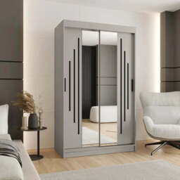 Rubino Y1 Sliding Door Wardrobe 120cm - Cashmere 120cm - thumbnail 1