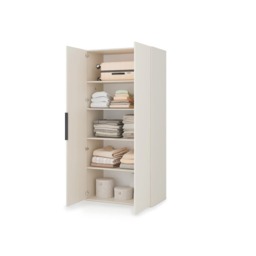 Lumo Hinged Door Wardrobe 100cm - Cashmere 100cm Partially Mirrored - thumbnail 7