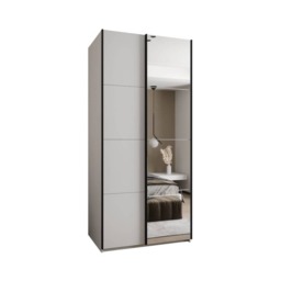 Trosa III Sliding Door Wardrobe 120cm - Black 120cm - thumbnail 3
