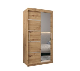 Verona 02 Sliding Door Wardrobe 100cm - Oak Artisan 100cm - thumbnail 6