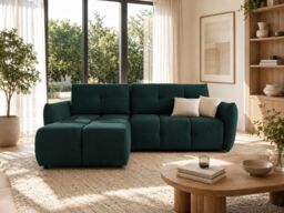 Corner Sofa Bed Base - Green 257cm Left
