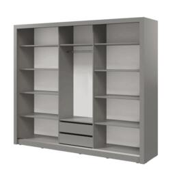 Havana 11 - 3 Sliding Door Wardrobe 250cm - White Matt 250cm - thumbnail 5