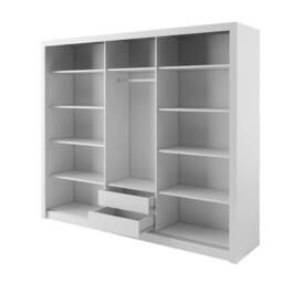 Havana 11 - 3 Sliding Door Wardrobe 250cm - White Matt 250cm - thumbnail 7